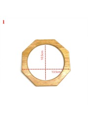 D-shaped wooden handle solid wood brown handbag tool gradient wooden frame DIY unique bag accessories handle high quality