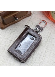 Key Case Transparent Bag Women Portable Simple Square Zipper Bag Car Window Transparent Key Case Wallet Keychain Home Organizer Bag