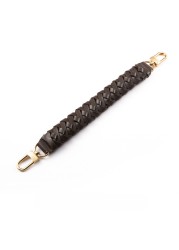 Woven carry handle genuine leather designer short strap for handbag purse belt bag parts accessories