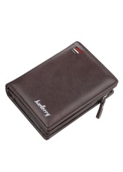 Baellerry Short Men Wallets New Fashion Card Holder Multifunction Organ Leather Wallet Male Zipper Wallet With Coin Pocket