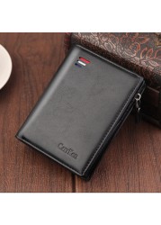 Baellerry Short Men Wallets New Fashion Card Holder Multifunction Organ Leather Wallet Male Zipper Wallet With Coin Pocket