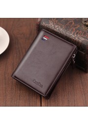 Baellerry Short Men Wallets New Fashion Card Holder Multifunction Organ Leather Wallet Male Zipper Wallet With Coin Pocket