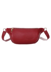 Women Waist Bag Fanny Pack PU Leather Lady Chest Bags Multifunctional Mobile Coin Purse Fashion Travel Bag