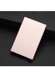 Credit Card Holder Men Slim Anti Protection Travel ID Card Holder Women Rfid Wallet Case Metal Porte Carte