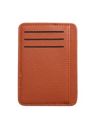 Small Wallet Wallet Casual Leather Card Holder Men PU Litchee Style Vintage Card Holder Women Solid Color Small Wallets