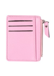 Small Wallet Wallet Casual Leather Card Holder Men PU Litchee Style Vintage Card Holder Women Solid Color Small Wallets