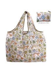 Reusable Foldable High Quality Shopping Bag Large Size Tote Bag Eco Bag Waterproof T-shirt Bag Shopkeeper Bags Eco Tote Bags