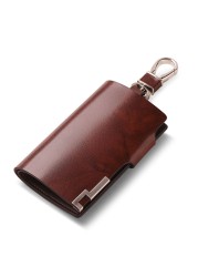 Williapolo Fashion Cowhide Leather Pillow 6 Rings Key Holder Unisex Solid Wallet PL176112