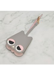 PUOU - Cute Cartoon Key Case, Women's Key Ring Cover, Wallet, Wallet, Card Holder, Wallet