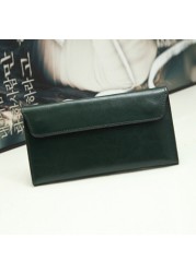 Slim Genuine Leather Women Wallet Female Long Clutch Coin Purses Luxury Design Wallets and Handbags Card Holder Ladies Vallet 2022