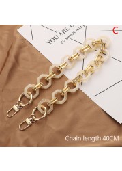 Fashion Woman Brand Handbag Accessory Chain Detachable Replacement Shoulder Strap Women DIY Shoulder Clutch Resin Chains