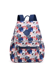 2021 floral pattern anti-theft backpack ladies fashion multifunctional travel backpack high quality nylon student school bags