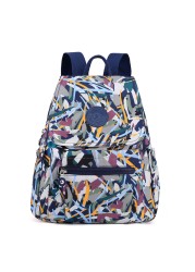 2021 floral pattern anti-theft backpack ladies fashion multifunctional travel backpack high quality nylon student school bags