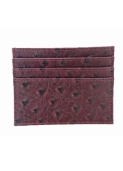 Customized Hot Sales Card Holder Men Women Ostrich/Crocodile/Python/Snake PU Leather PU Wallets Small Card Holder Bag Card Holder