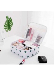 Travel Cosmetic Bag with Flamingo Patterns for Women, Zipper Trunk Makeup Bag, Storage Bag, Toiletry Box