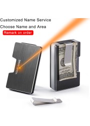 Anti RFID Aluminum Metal Credit Card Holder Men Slim Magsafe Macsafe Wallet Case Bank Card Holder Protection Small Pocket 2021