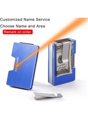 Anti RFID Aluminum Metal Credit Card Holder Men Slim Magsafe Macsafe Wallet Case Bank Card Holder Protection Small Pocket 2021