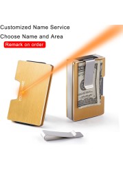 Anti RFID Aluminum Metal Credit Card Holder Men Slim Magsafe Macsafe Wallet Case Bank Card Holder Protection Small Pocket 2021