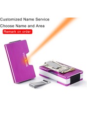 Anti RFID Aluminum Metal Credit Card Holder Men Slim Magsafe Macsafe Wallet Case Bank Card Holder Protection Small Pocket 2021