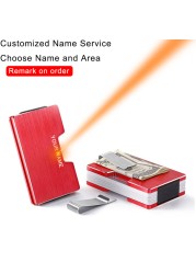 Anti RFID Aluminum Metal Credit Card Holder Men Slim Magsafe Macsafe Wallet Case Bank Card Holder Protection Small Pocket 2021