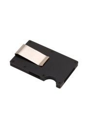 Rfid Card Holder Wallets Men Women Slim Thin Metal Wallet Small Size Male Money Bags Small Black Wallet Wallet for Men 2021