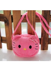 Lovely Children Coin Purse Cartoon Plush Messenger Bags Cute Animal Panda Cat Rabbit Fluffy Kid Kindergarten Cross Body Bag