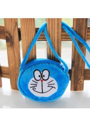 Lovely Children Coin Purse Cartoon Plush Messenger Bags Cute Animal Panda Cat Rabbit Fluffy Kid Kindergarten Cross Body Bag