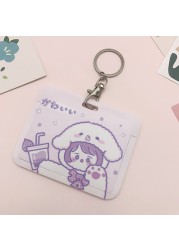 New Women Card Holder Lanyard ID Badge Card Holders Girls Cute Bear Bank Certificate Photocard Name Card Cover Female