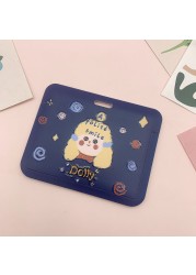 New Women Card Holder Lanyard ID Badge Card Holders Girls Cute Bear Bank Certificate Photocard Name Card Cover Female