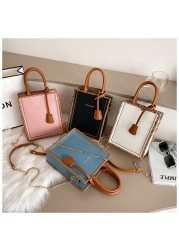 Fashion rectangle PU material pouch set for phone coin handbag bag DIY