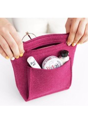 1pc Bag Insert Organizer Women Felt Travel Insert Organizer Handbag Large Purse Liner Lady Makeup Cosmetic Bag Cheap Female Tote