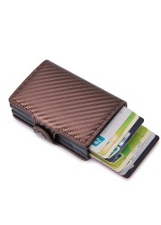 High Quality Rfid Wallet Men Money Clutch Bag Black Male Carbon Card Wallet Small Clutch Leather Wallet Thin Wallet carteras 2022