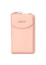 Designer Women Shoulder Bag Leather Wallet Women Wallet Double Zippers Female Clutch Wallet Crossbody Bag For Lady Bolsa Feminina