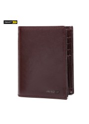 Smart Bluetooth Compatible Wallet Anti-lost Genuine Leather Mens Wallets Card Holder Wallet Finder Gifts Dad Free Engraving