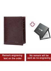 Smart Bluetooth Compatible Wallet Anti-lost Genuine Leather Mens Wallets Card Holder Wallet Finder Gifts Dad Free Engraving