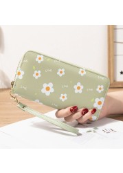 Women Lady Wallets Flower Long Zipper Coin Purse Cards Holder Woman Bags Purse Purse Purse Clutch Money Wristlet