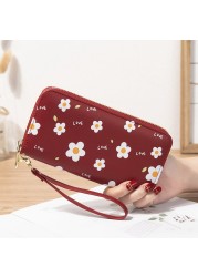 Women Lady Wallets Flower Long Zipper Coin Purse Cards Holder Woman Bags Purse Purse Purse Clutch Money Wristlet