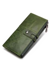 Fashion Women Leather Wallet Long Wallet Card Holder Rfid Genuine Leather 100% New Collection