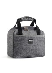 New Portable Lunch Bag Thermal Insulated Lunch Box Tote Handbag Cooler Bento Pouch Dinner Container School Food Storage Bags