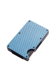 RFID Carbon Fiber Credit Card Holder Men Women Bank ID Card Holder Aluminum Container Metal Magsafe Minimal Ride Wallet