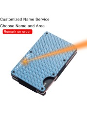 RFID Carbon Fiber Credit Card Holder Men Women Bank ID Card Holder Aluminum Container Metal Magsafe Minimal Ride Wallet