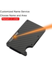 RFID Carbon Fiber Credit Card Holder Men Women Bank ID Card Holder Aluminum Container Metal Magsafe Minimal Ride Wallet