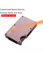 RFID Carbon Fiber Credit Card Holder Men Women Bank ID Card Holder Aluminum Container Metal Magsafe Minimal Ride Wallet