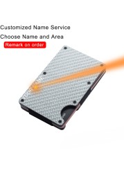 RFID Carbon Fiber Credit Card Holder Men Women Bank ID Card Holder Aluminum Container Metal Magsafe Minimal Ride Wallet