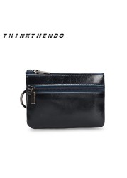 Small Double Zipper Wallet For Men Women Kids Multifunction Mini Wallet With Keyring Credit Cards