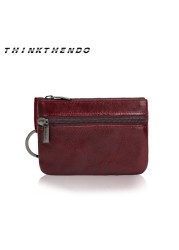 Small Double Zipper Wallet For Men Women Kids Multifunction Mini Wallet With Keyring Credit Cards