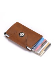 محفظة RFID مخصصة للرجال والنساء ، اسم ، محفظة معدنية من الألومنيوم ، حامل بطاقة عمل
