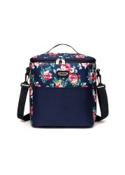 Oxford Hot Cooler Lunch Bag Female Printed Insulated Men Thermal Food Picnic Handbag Portable Lunch Box Shoulder Tote