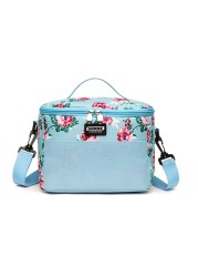 Oxford Hot Cooler Lunch Bag Female Printed Insulated Men Thermal Food Picnic Handbag Portable Lunch Box Shoulder Tote