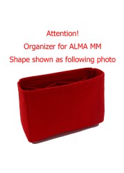 For Alma BB Bag Insert Organizer Makeup Mini Handbag Organize Inner Purse Portable Cosmetic bing Shell Bag Organizer Christmas